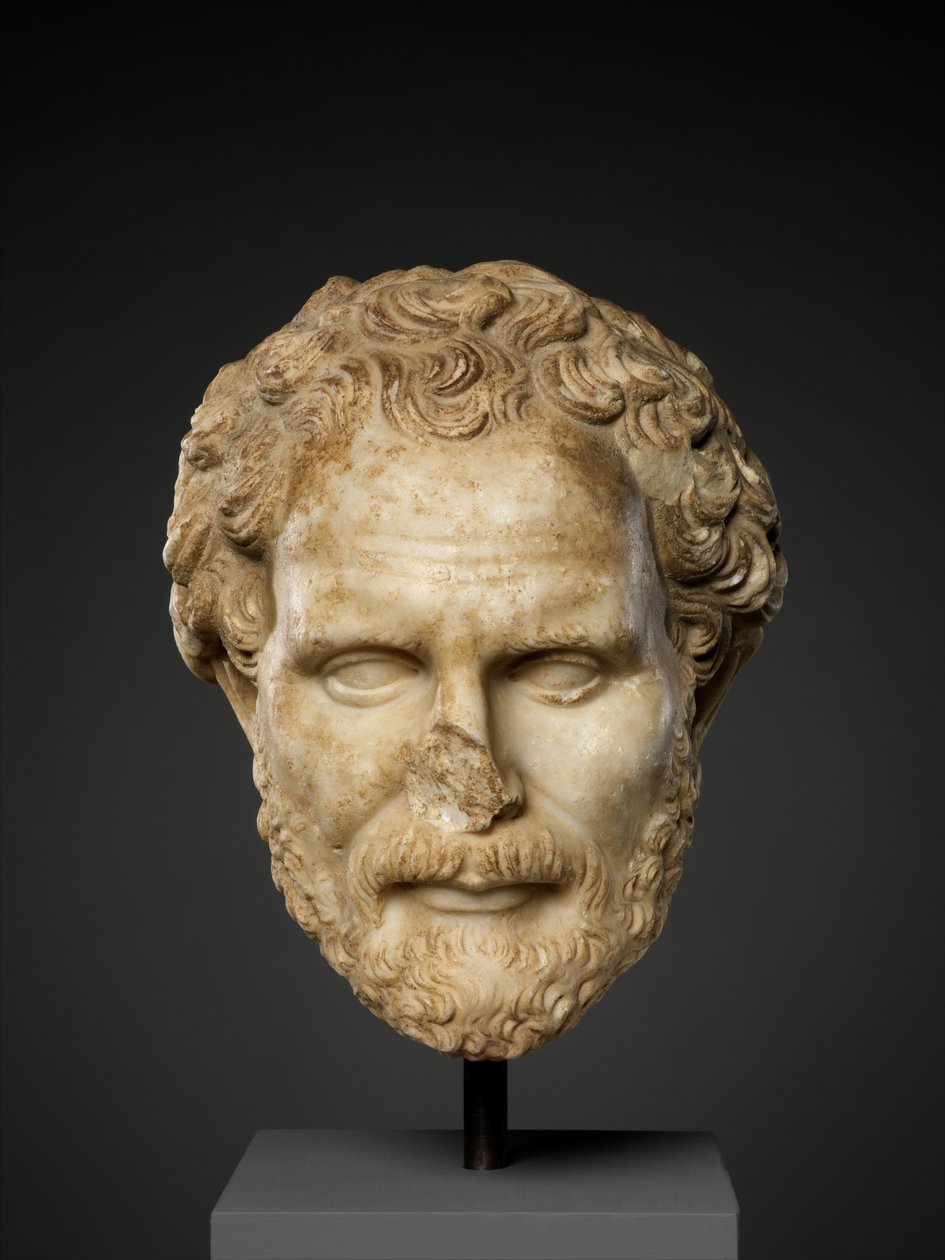 Demosthenesin marmoripää, 2. vuosisadalla jKr (marmori) tekijältä Roman