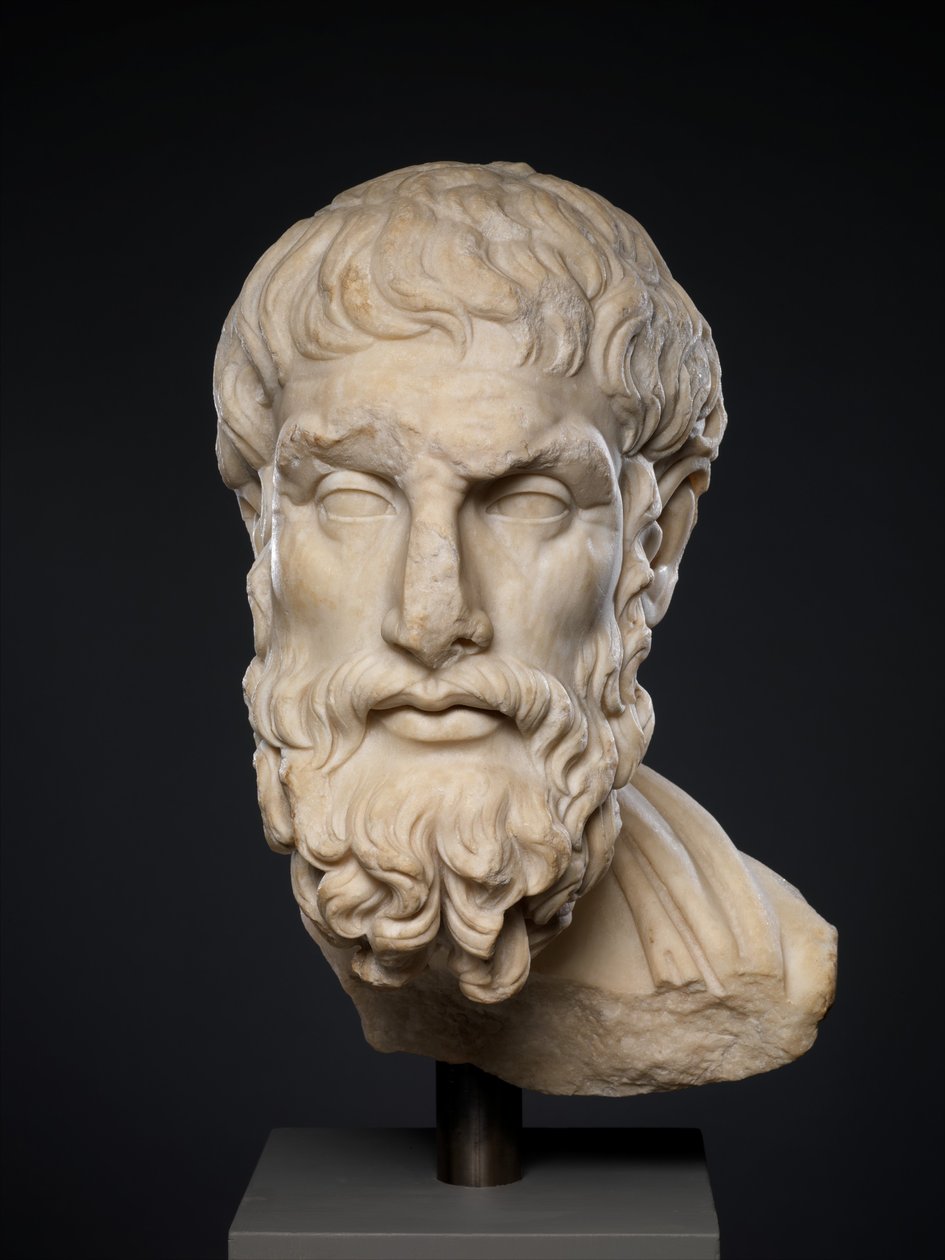 Epikouroksen marmoripää, 2. vuosisadalla jKr (marmori) tekijältä Roman