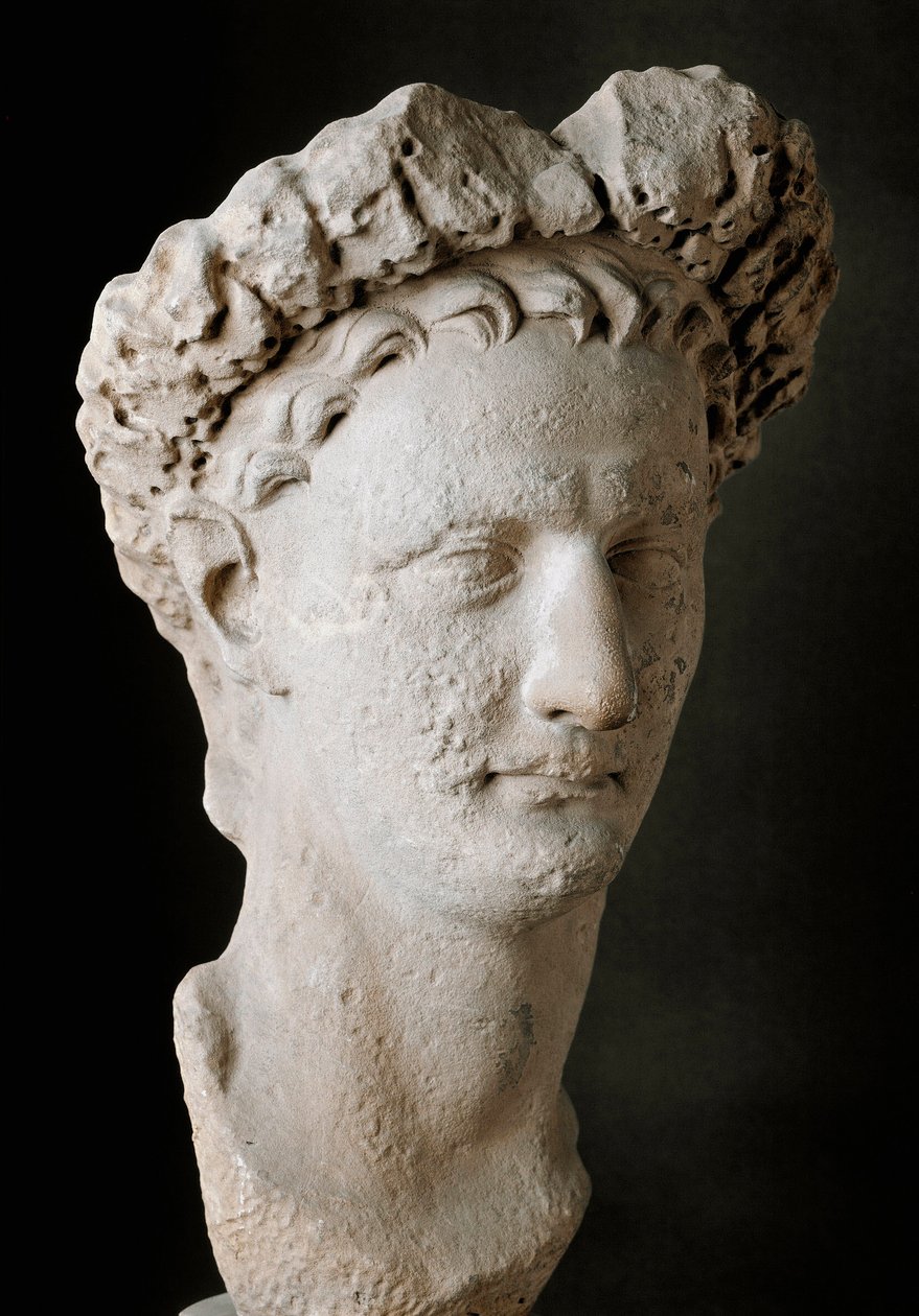 Rooman keisari Domitianuksen (Titus Flavius Domitianuksen) marmoripää (51-96 jKr.) Rooma, Museo Nazionale Romano - Domitianuksen (Titus Flavius Domitianuksen) pää (51-96 jKr). Marmori. Museo Nazionale Romano, Rooma, Italia tekijältä Roman