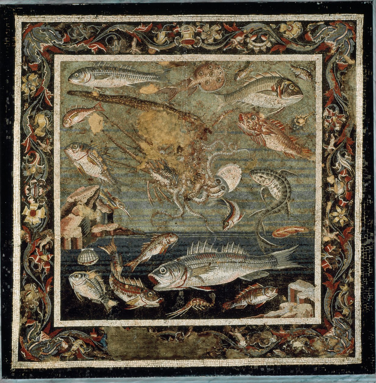 Meren elämä (mosaiikki tekijältä Roman