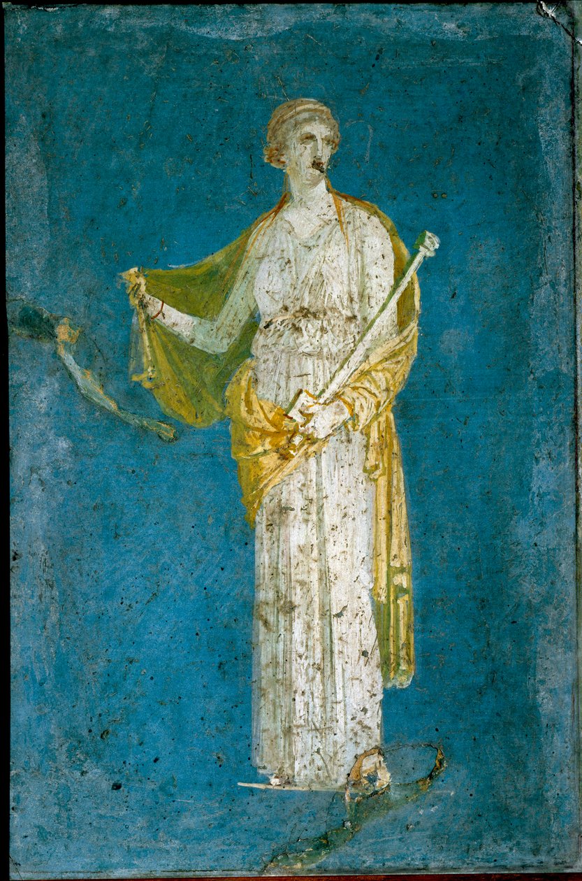 Medea - roomalainen fresko (1. vuosisadalla eKr. - 1. vuosisadalla jKr.) Stabiasta, Italiasta - Roomalainen taide: Medee - Roomalainen fresko Castellammare di Stabian paikalta Napolin lähellä tekijältä Roman