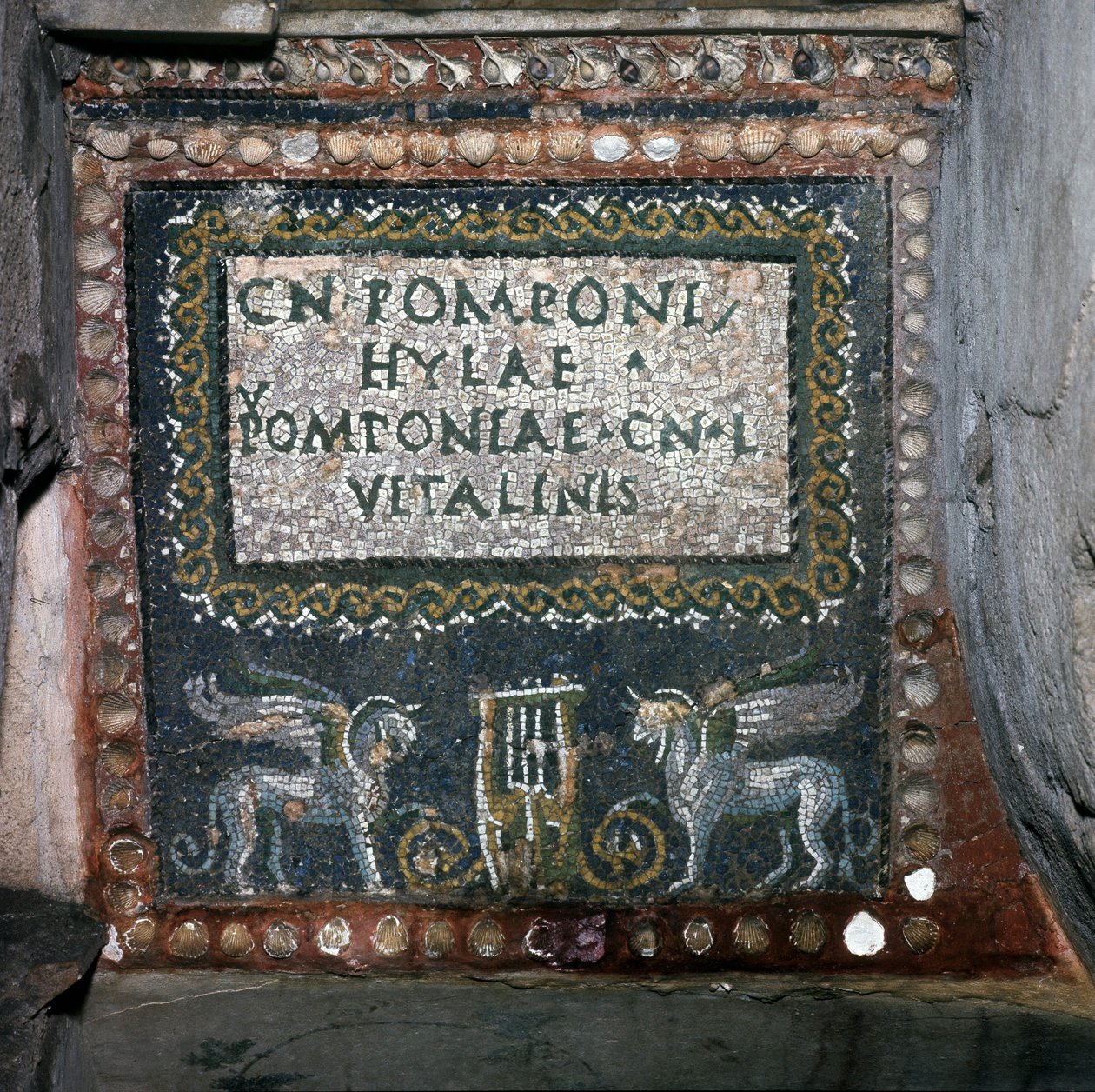 Mosaiikki Pomponio Hylaxin haudasta, Rooma. tekijältä Roman