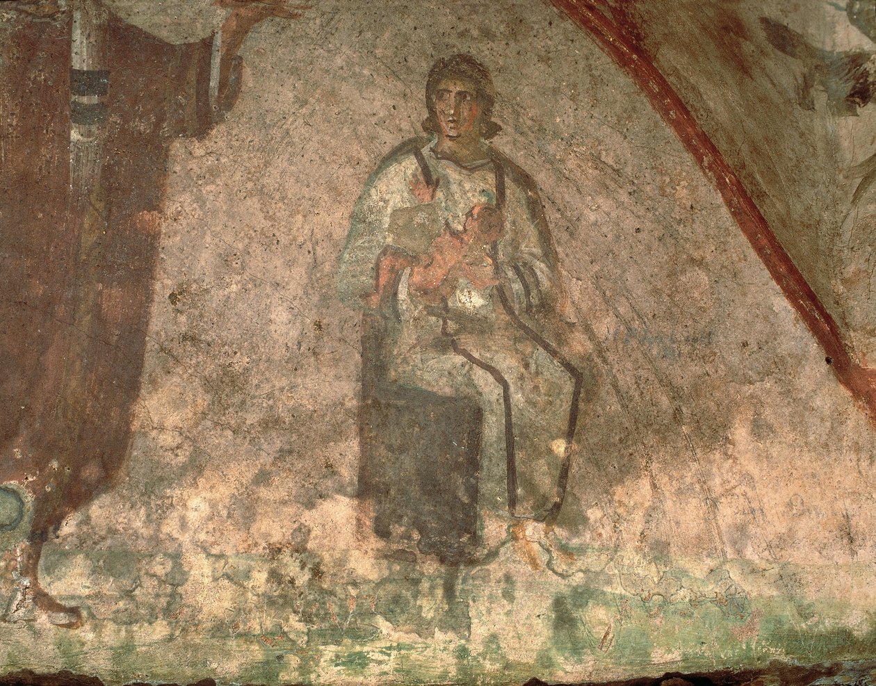 Äiti ja lapsi, Cubiculum of the Velatio (fresko) tekijältä Roman
