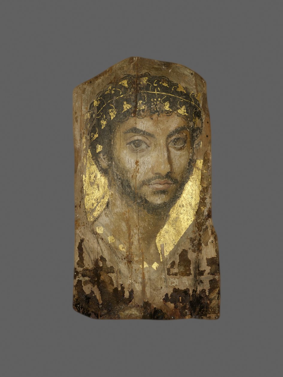 Muumio miehen muotokuva, Egypti, Fayumin alue tekijältä Roman
