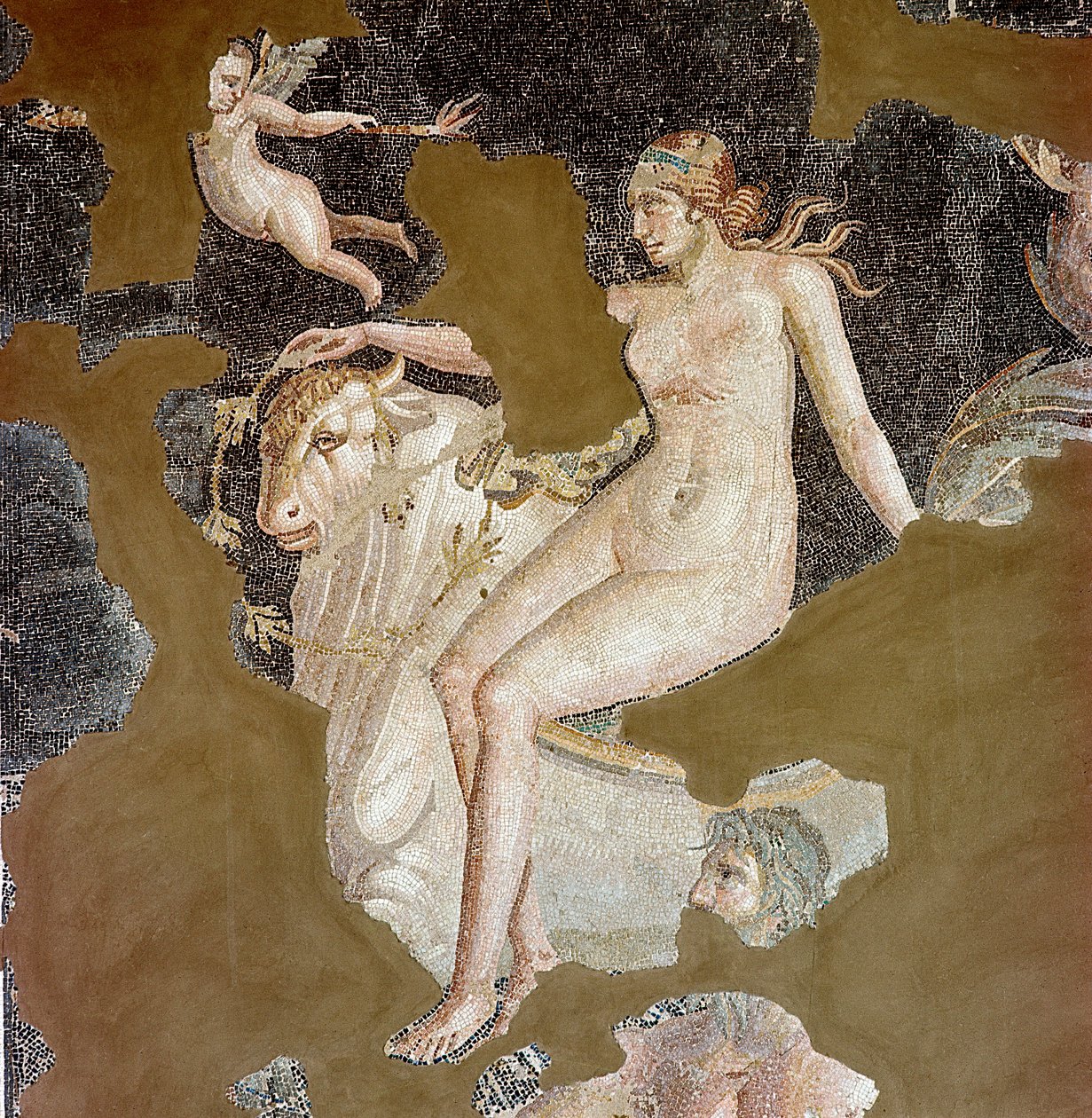 Nereid merihärästä (mosaiikki tekijältä Roman