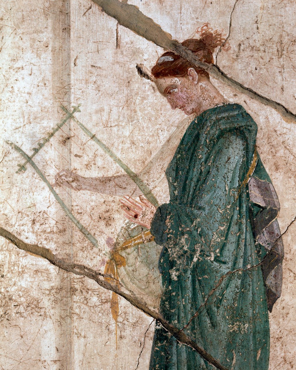 Pan-muusikko nymfien joukossa (fresko tekijältä Roman