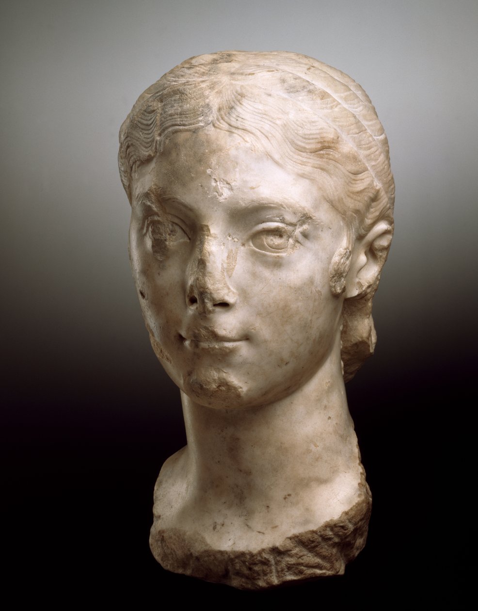 Muotokuva Plautillan pää, AD 203-05 (marmori) tekijältä Roman