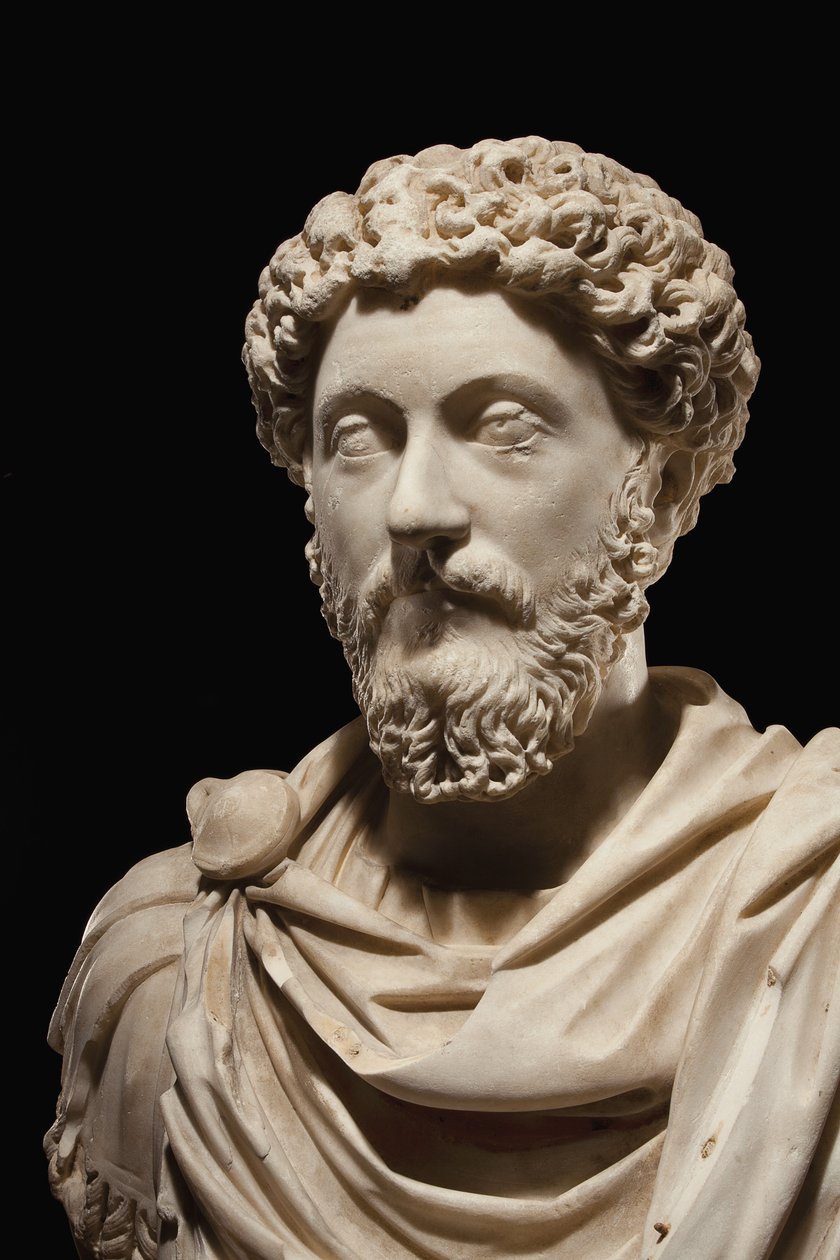Keisari Marcus Aureliuksen muotokuva, n. 170-180 jKr tekijältä Roman