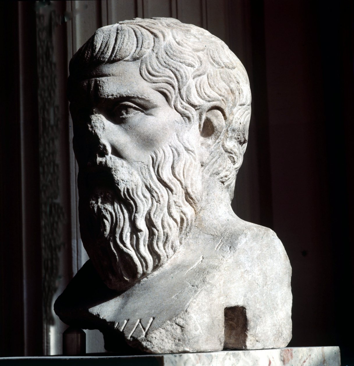 Platonin muotokuva (-428 - -348), Louvre-museo, Pariisi. tekijältä Roman