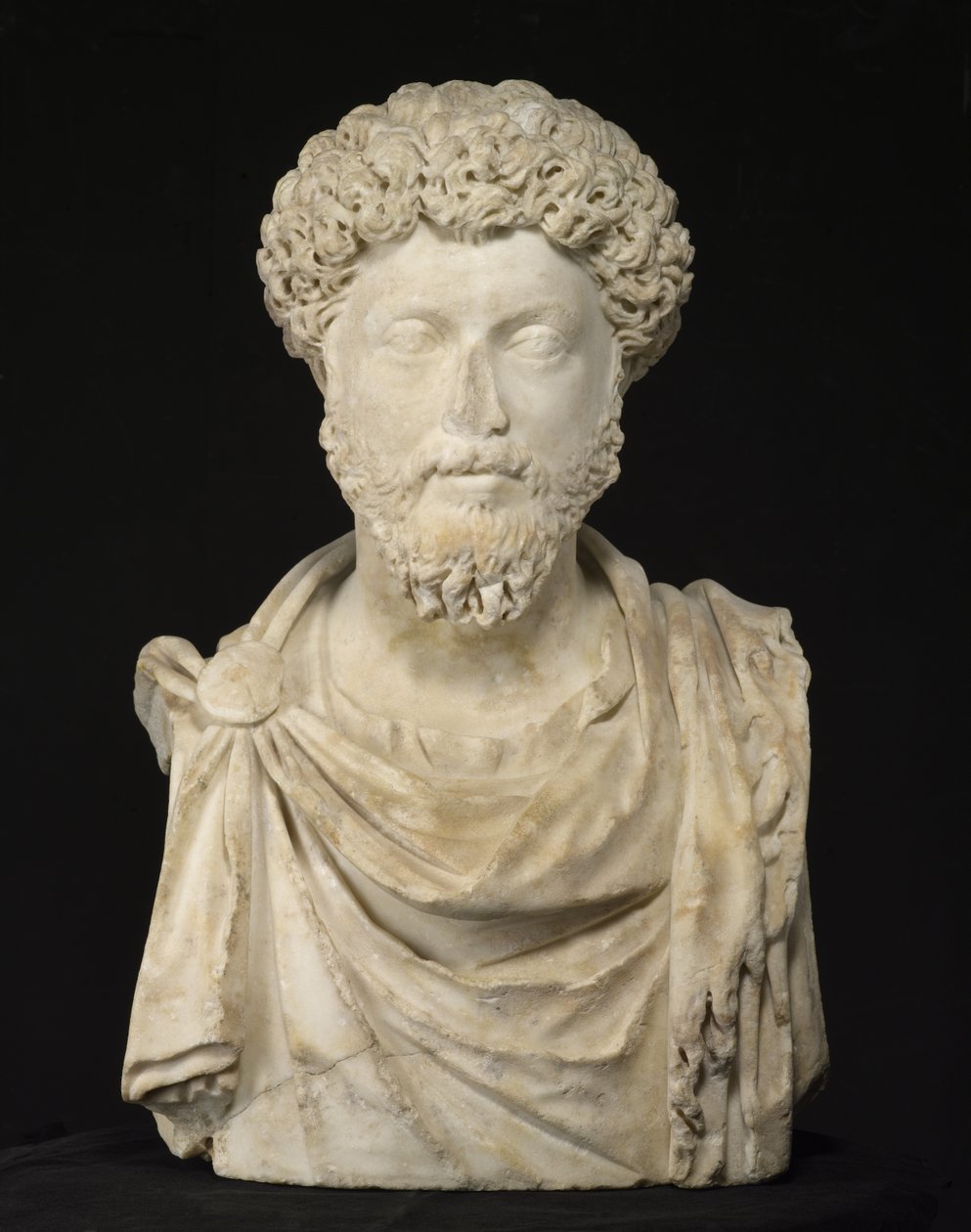 Keisari Marcus Aureliuksen muotokuva, 2. loppu (marmori) tekijältä Roman