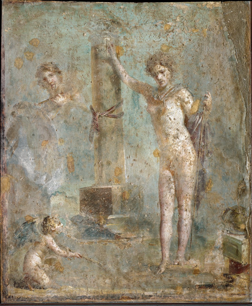 Roomalainen taide: "Narcissus" "Fresko Pompejista, Kansallinen arkeologinen museo, Napoli tekijältä Roman