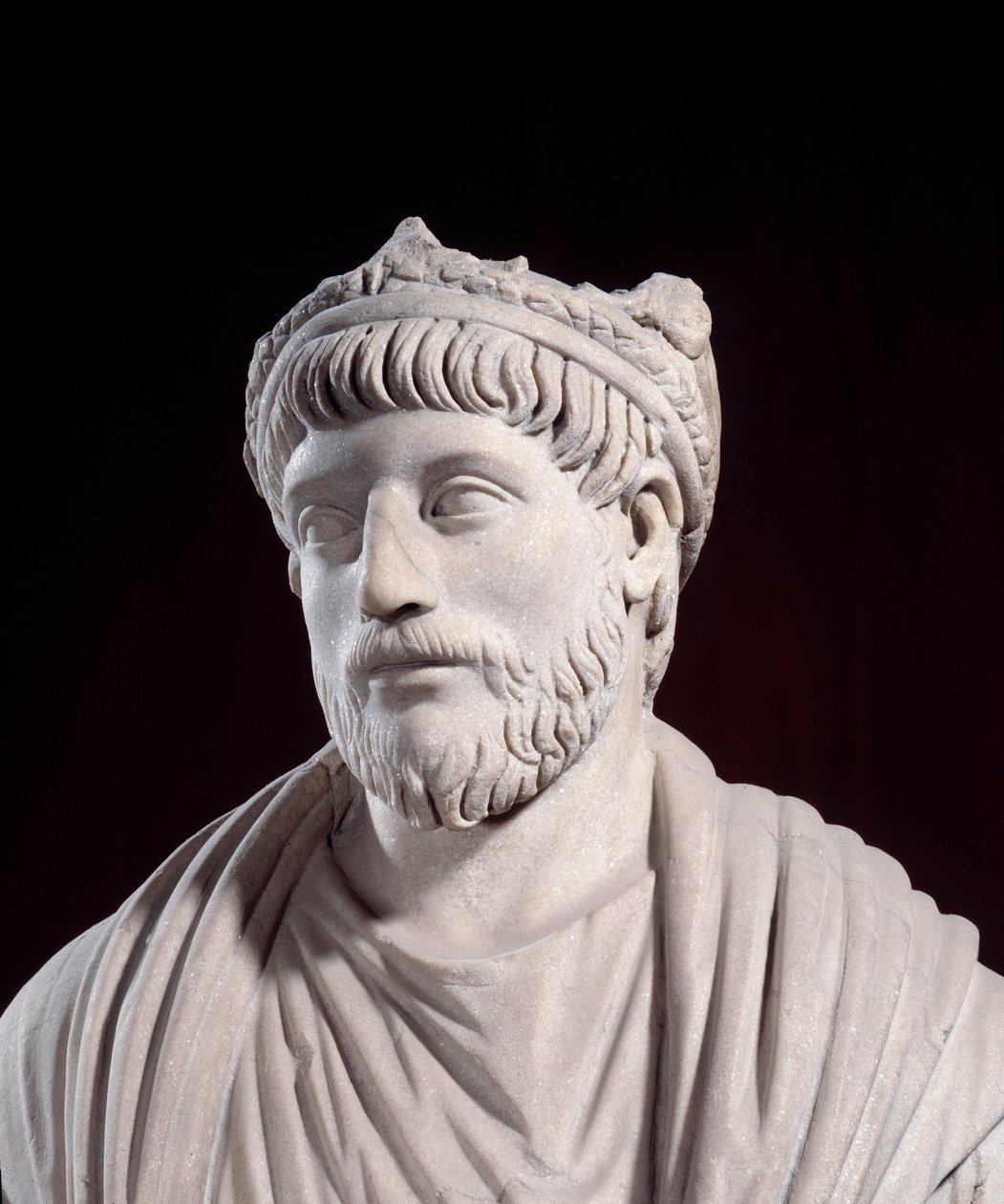 Roomalainen kreikkalainen taide: Veistos Rooman keisarista Julien ler luopiosta (331 - 363) (4. vuosisadan ap. JC) Pariisi, Musee Du Louvre tekijältä Roman