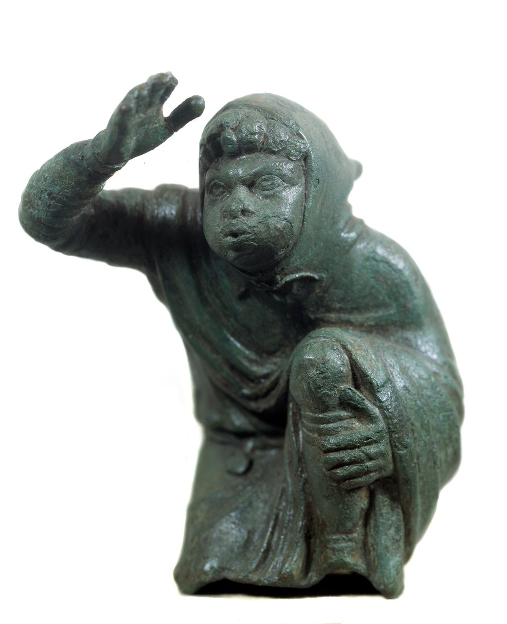 Roomalainen taide: pronssinen patsas, jossa musta orja polvistuu ja puhaltaa. 2. tai 3. vuosisadalla jKr. Pariisi, Louvre-museo tekijältä Roman