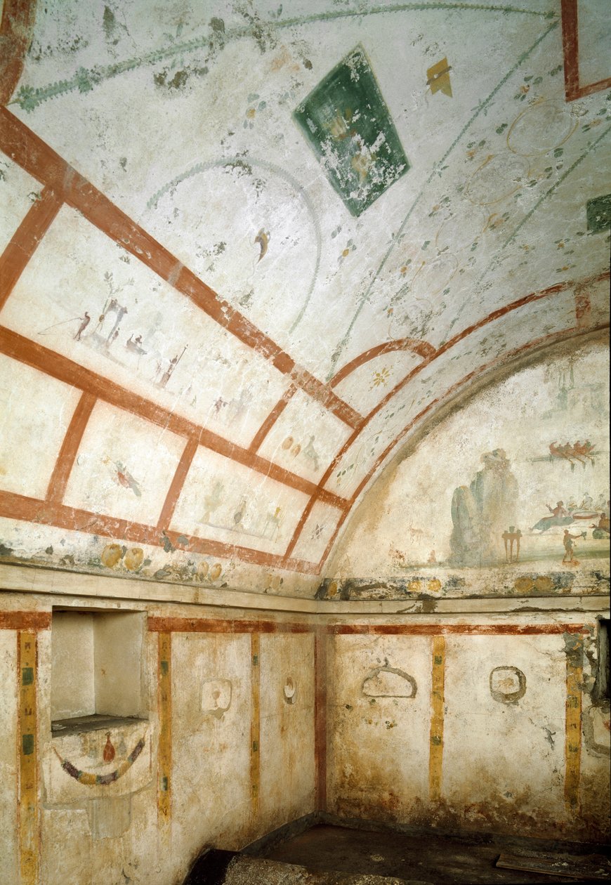 Roomalainen taide: näkymä Caivanon haudalle. 100-150 jKr. Napoli, kansallinen arkeologinen museo tekijältä Roman