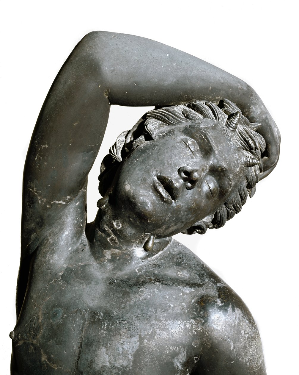 Satyr, pronssinen patsas tekijältä Roman