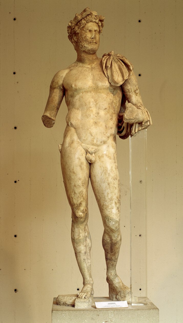 Keisari Hadrianuksen (Adrien) patsas - Vaison-la-Romainen arkeologinen museo, 2. vuosisata tekijältä Roman
