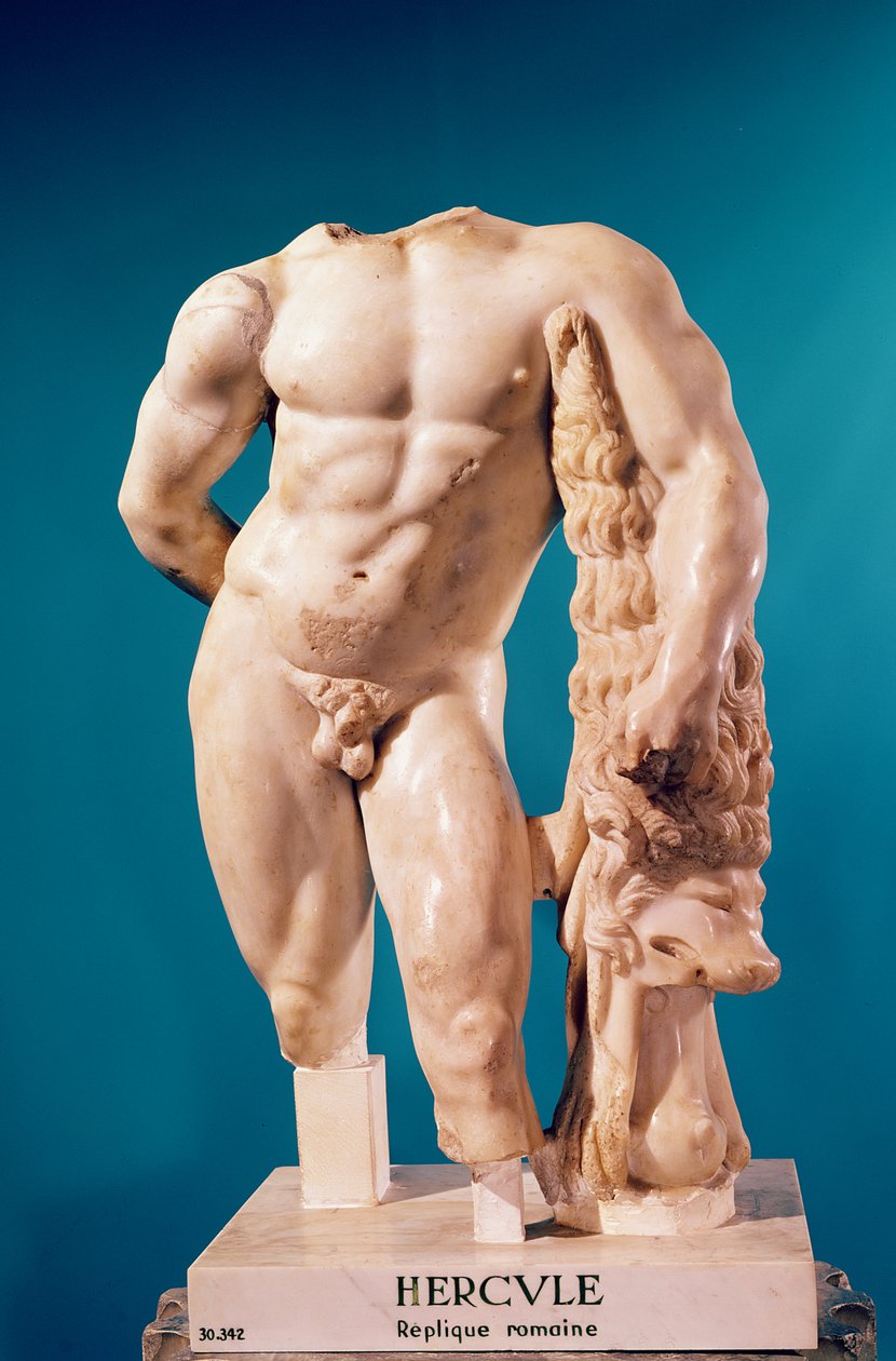 Herkuleen patsas, kopio kreikkalaisesta alkuperäisestä (marmorista) tekijältä Roman
