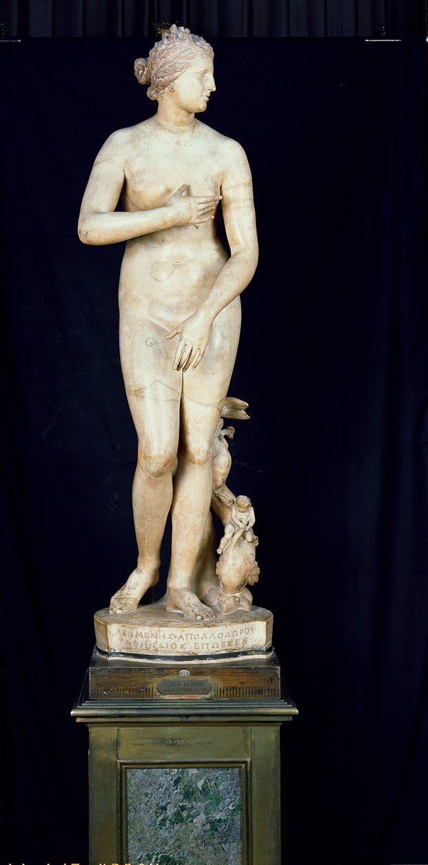 Medici Venus, kopio Praxitelesin (n. 370-330 eKr.) hellenistisesta alkuperäiskappaleesta (marmori) tekijältä Roman