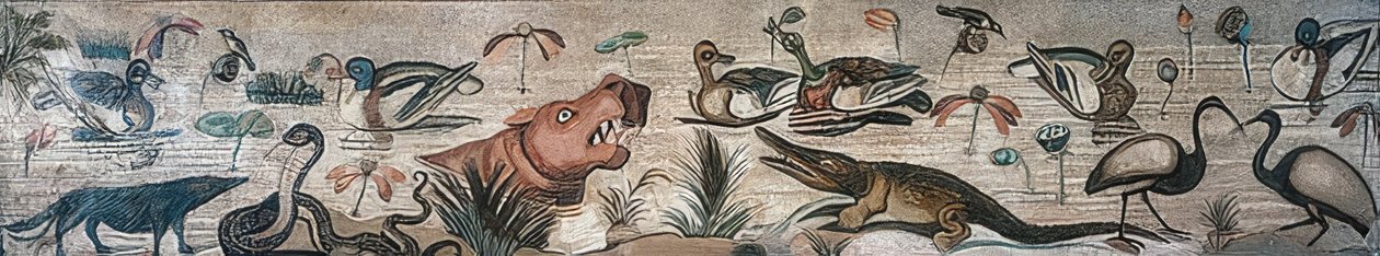 Eläimet Niilissä, Faunin talosta (Casa del Fauno), Pompejista tekijältä Roman