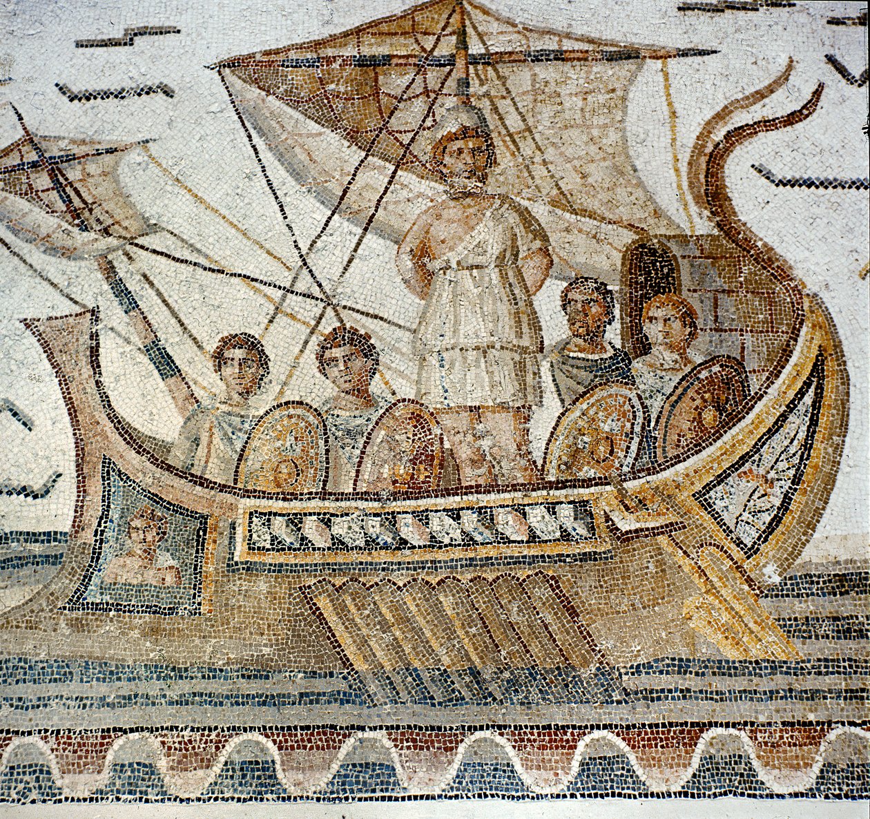 Ulysses ja sireenit, Homeroksen "Odysseia" (mosaiikki) tekijältä Roman