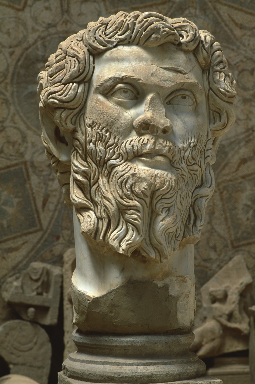 Septimus Severuksen (145–211) rintakuva, korkea keisarillinen aika (27 eKr.–395 jKr.) (marmori) tekijältä Roman Imperial Period