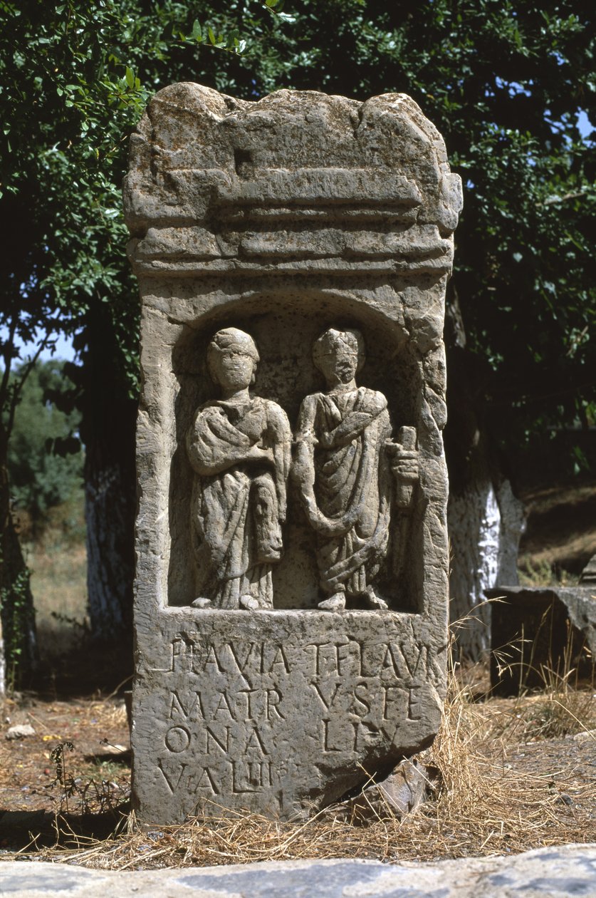 Stela kahdella ihmishahmolla, korkea keisarillinen aika (27 eKr.-395 jKr.) tekijältä Roman Imperial Period