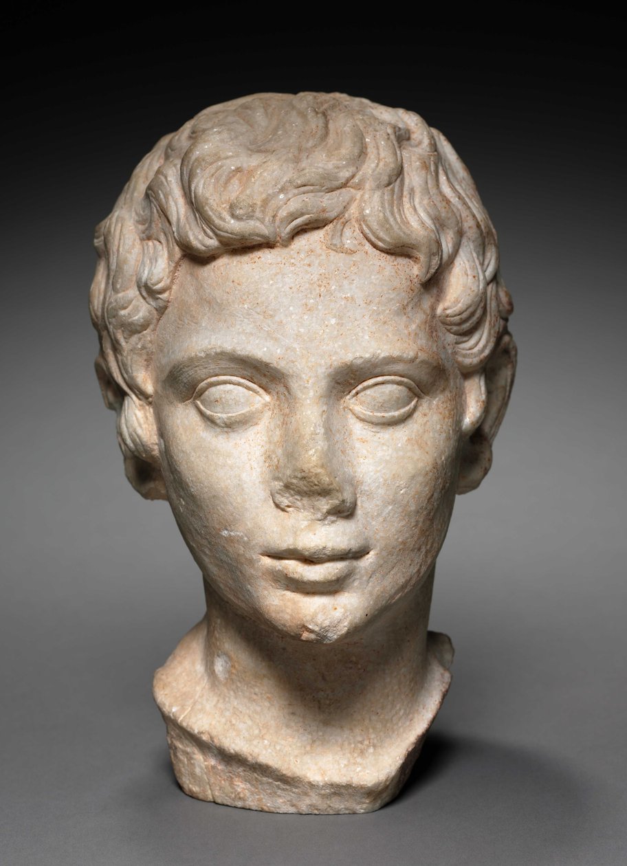 Nuorten pää, 100-1 eKr tekijältä Roman Period Egyptian