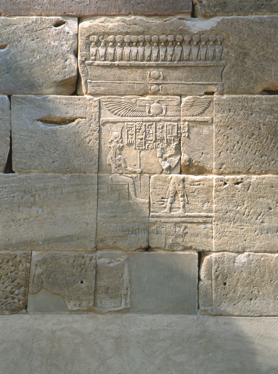 Reliefi Dendurin temppelistä, n. 10 eaa (eolinen hiekkakivi) tekijältä Roman Period Egyptian