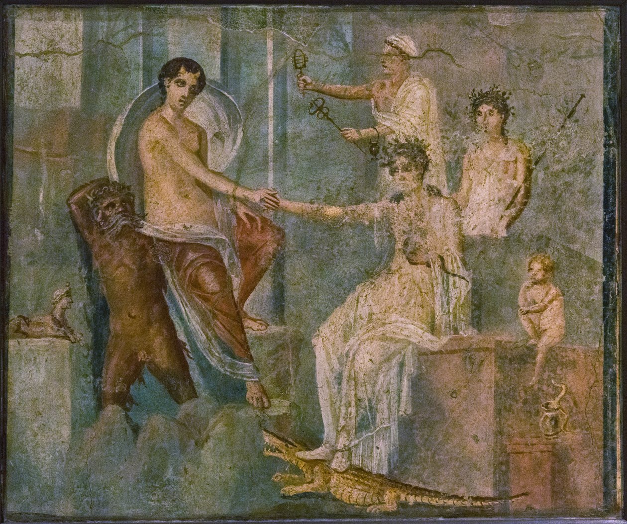 Jupiter ja Io, 1. H. 1. vuosisata. ILMOITUS. tekijältä Roman Pompeian wall painting.