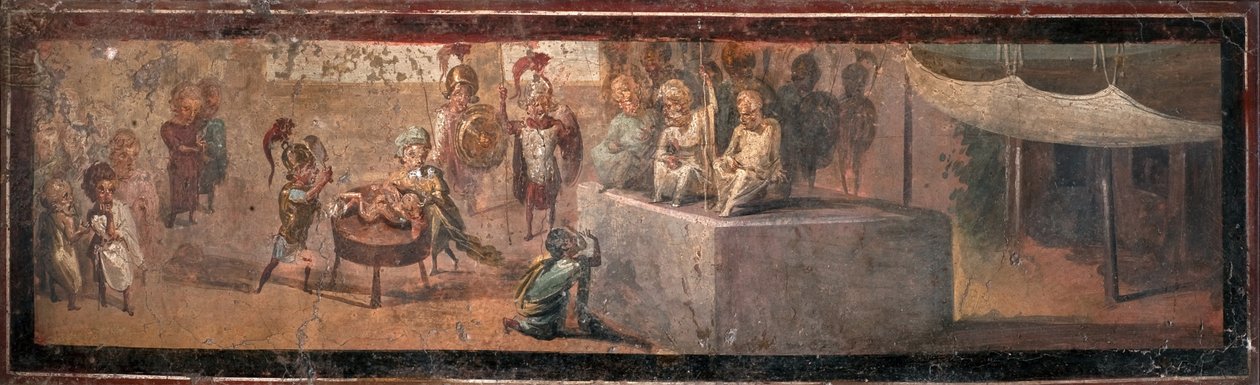 Salomon tuomio, 1. vuosituhat. tekijältä Roman Pompeian wall painting.