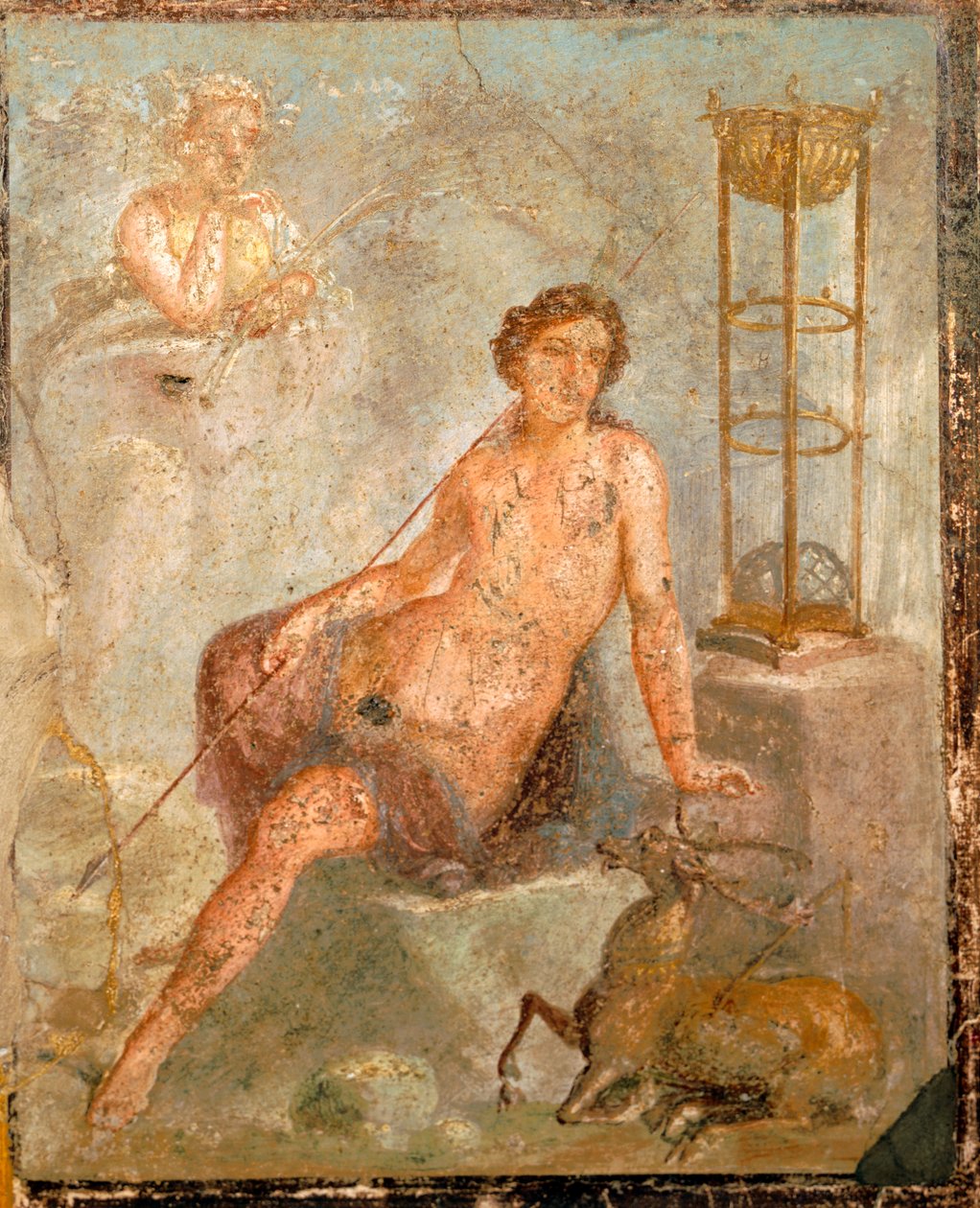 Nuori Cyparissus, fresko Vettii-talosta, Pompejista, Campaniasta, Rooman sivilisaatiosta tekijältä Roman Roman