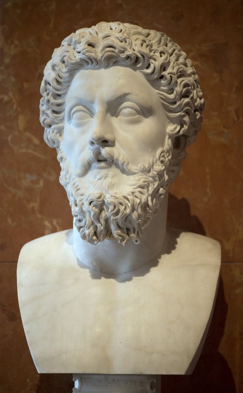 Art Rome Rooman keisari Mark Aurelen (121 - 180 jKr) marmoririntakuva tekijältä Roman Roman