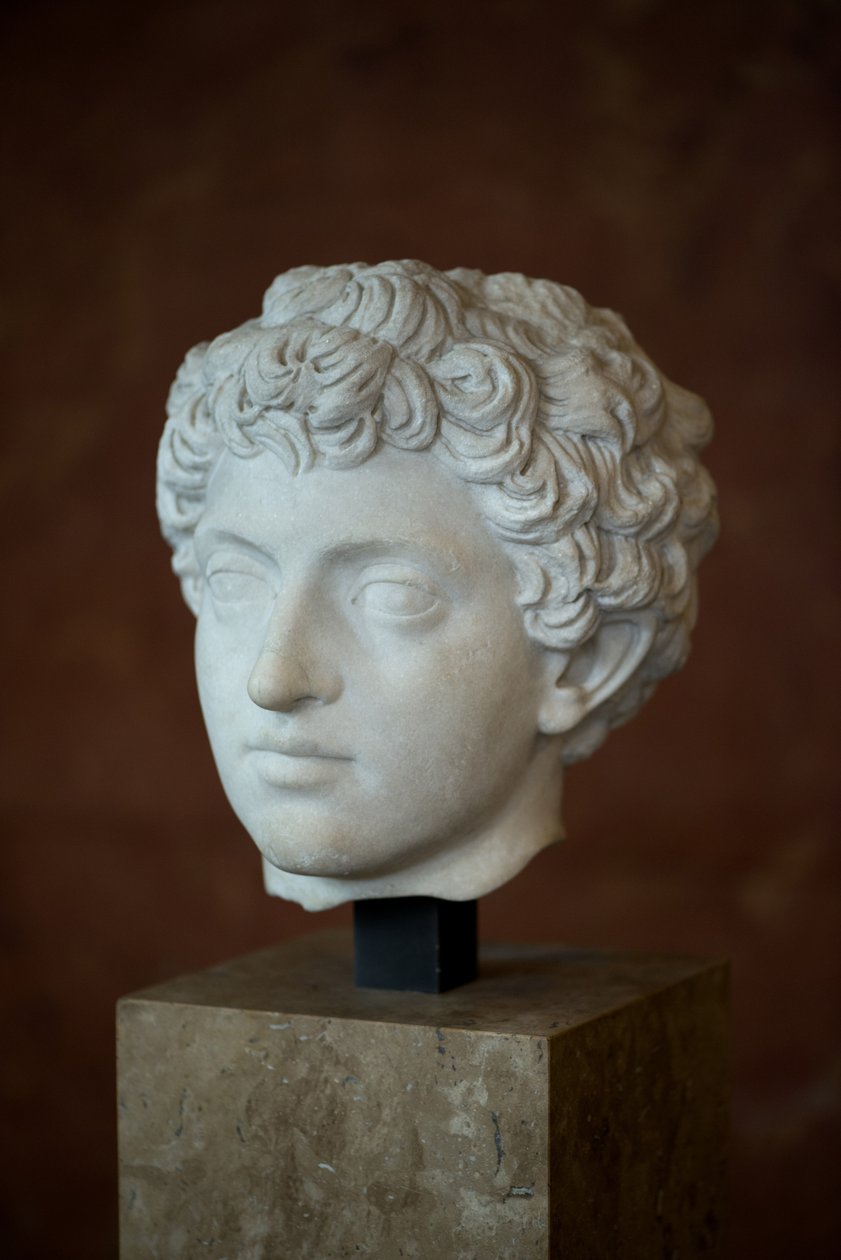 Art Rome Rooman keisarin Mark Aurele Youngin pää (121 - 180 jKr) Marmori tekijältä Roman Roman