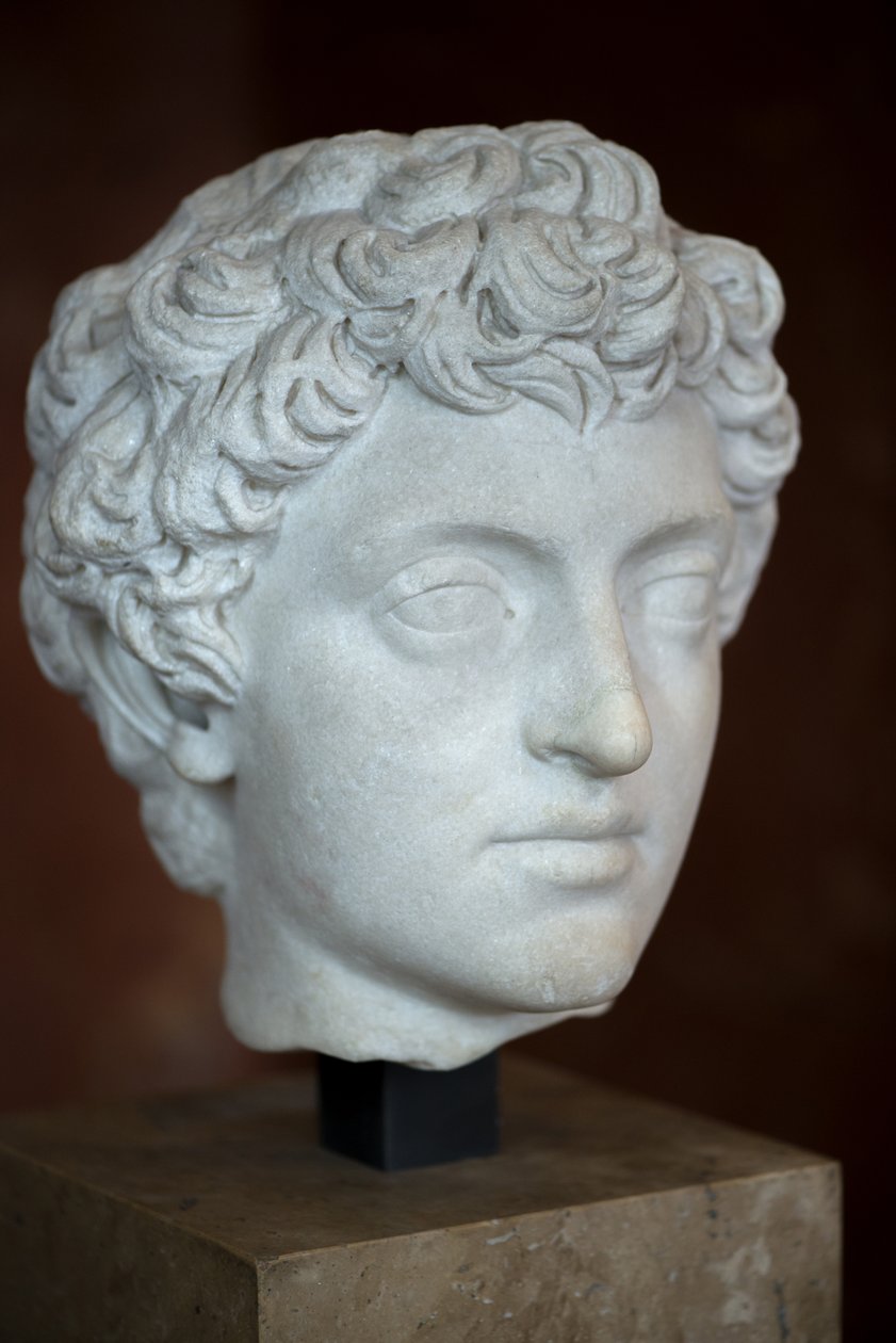 Art Rome Rooman keisarin Mark Aurele Youngin pää (121 - 180 jKr) Marmori tekijältä Roman Roman
