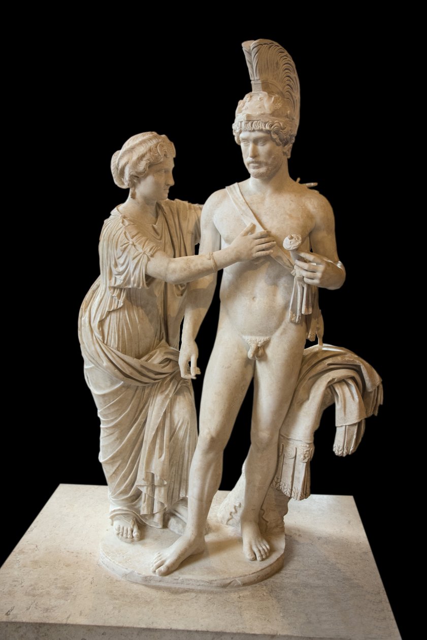 Art Rome Imperial Couple in March and Venus (120–140 jKr) marmoriveistos tekijältä Roman Roman
