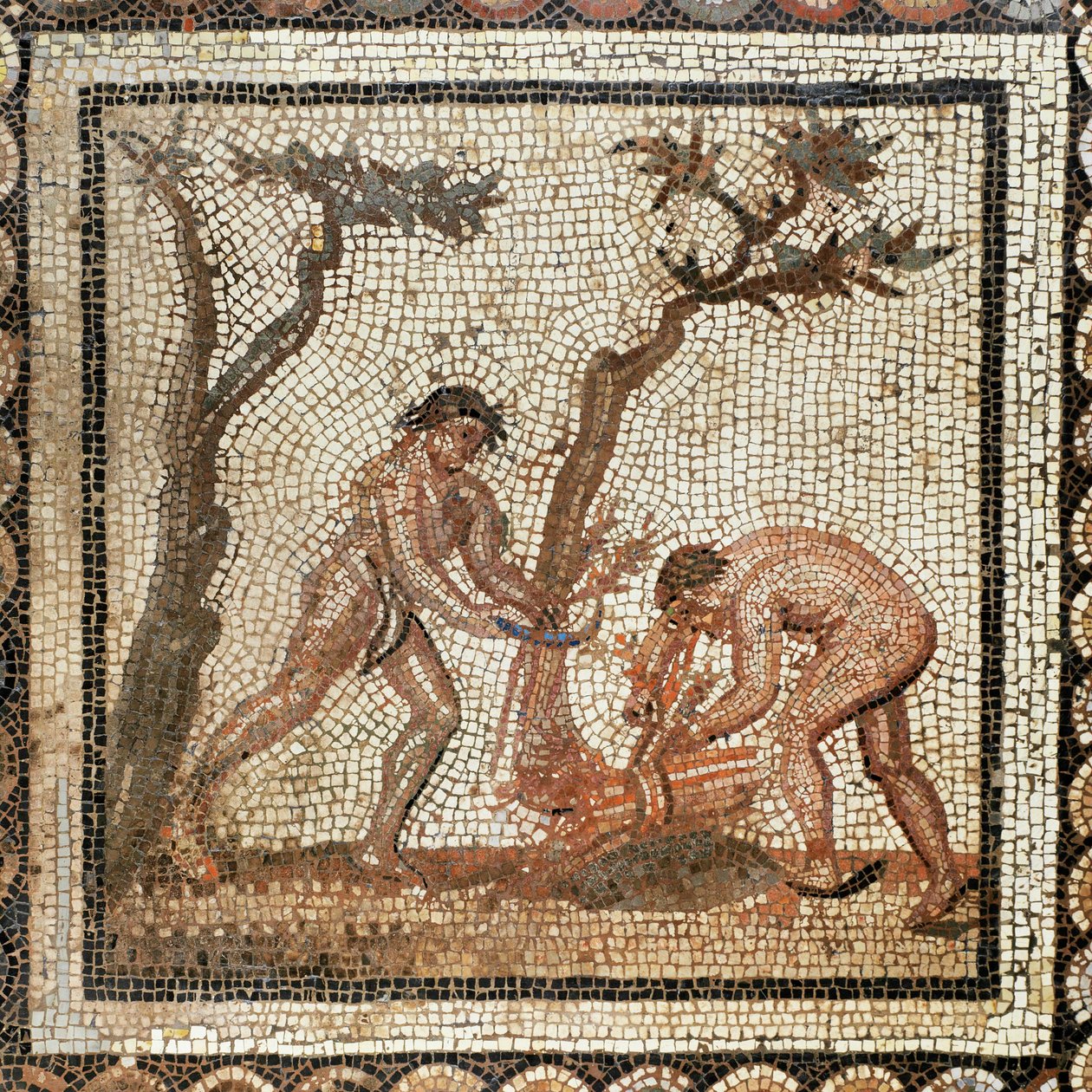 Oljenippujen kerääminen (mosaiikki) tekijältä Roman Roman