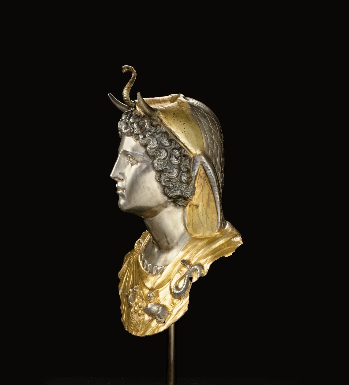 Kleopatra Selenen tunnus, n. 1. vuosisadan loppu eKr. - 1. vuosisadan alku jKr. (kullattu paketti ja hopea) tekijältä Roman Roman