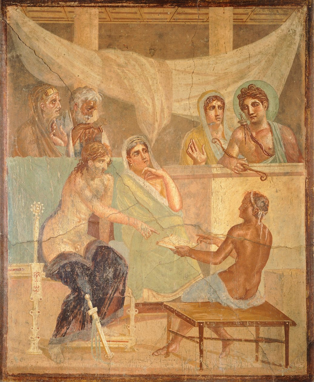 Admetusta ja Alcestista kuvaava fresko Pompejista (UNESCOn maailmanperintöluettelo) tekijältä Roman Roman