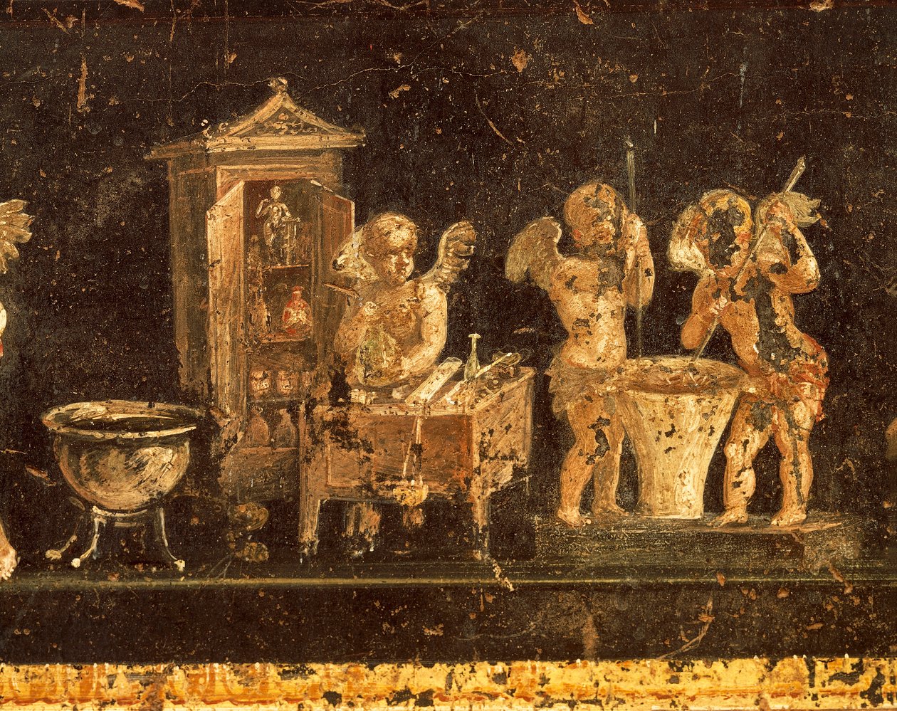 Fresko talosta Vettii, Pompei, Campania, roomalainen sivilisaatio tekijältä Roman Roman