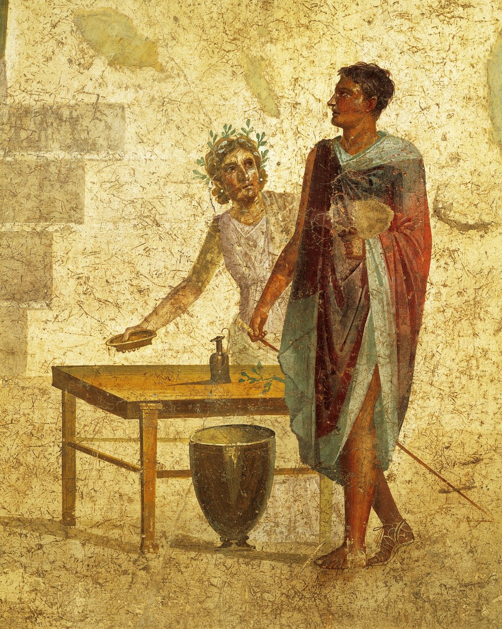 Fresko kuvaa Jasonia ja Peliasta Pompejista tekijältä Roman Roman
