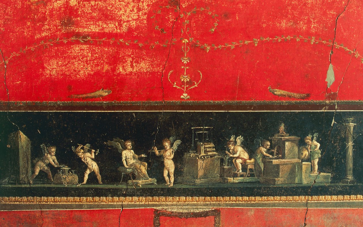 Frieze amorin kanssa, House of Vettii, Pompeji (Unescon maailmanperintöluettelo tekijältä Roman Roman
