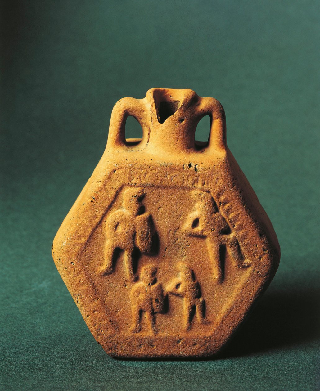 Gladiaattoreita edustava lonkkapullo, Emilia-Romagna (keraaminen) tekijältä Roman Roman