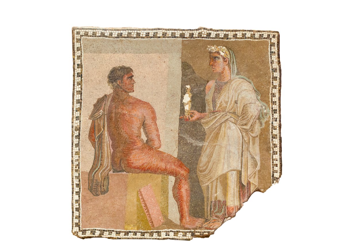 Mosaiikki Orestesilla ja Iphigenialla (mosaiikki) tekijältä Roman Roman