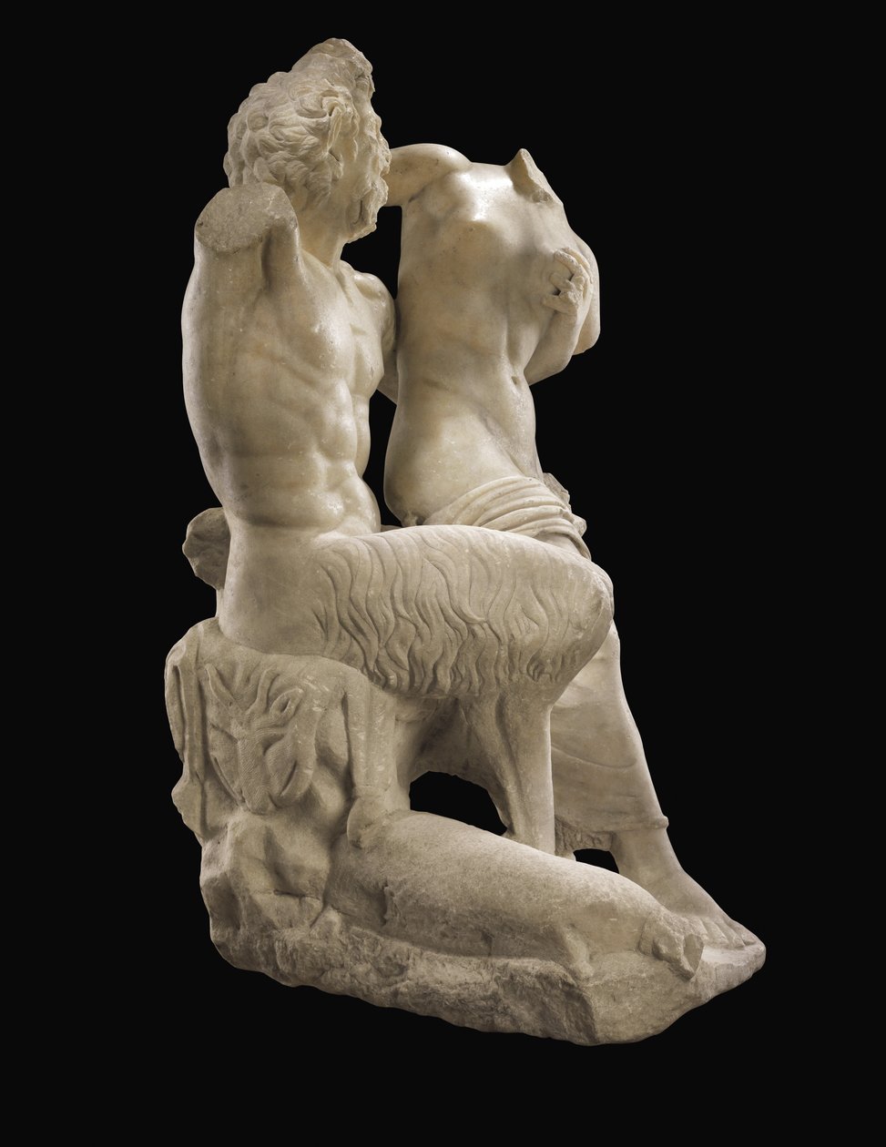 Pan ja Hermafrodite, noin 1. vuosisadalla jKr. (marmori) tekijältä Roman Roman