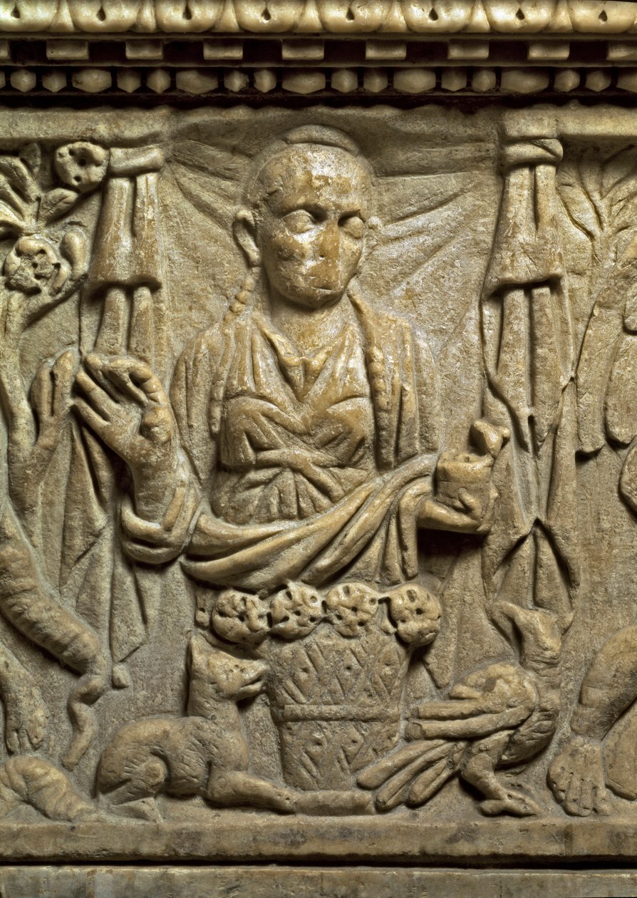 Kukkakauppiaan esitys (relief) tekijältä Roman Roman