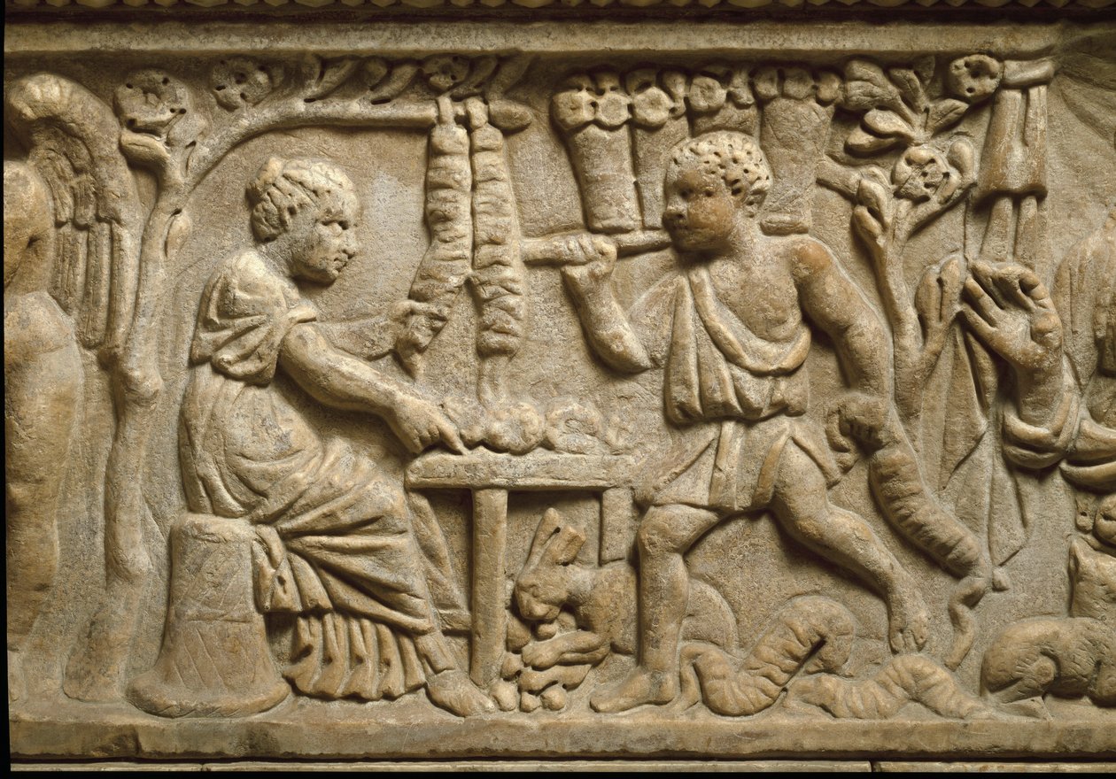 Kruunujen valmistajan edustus (relifio) tekijältä Roman Roman