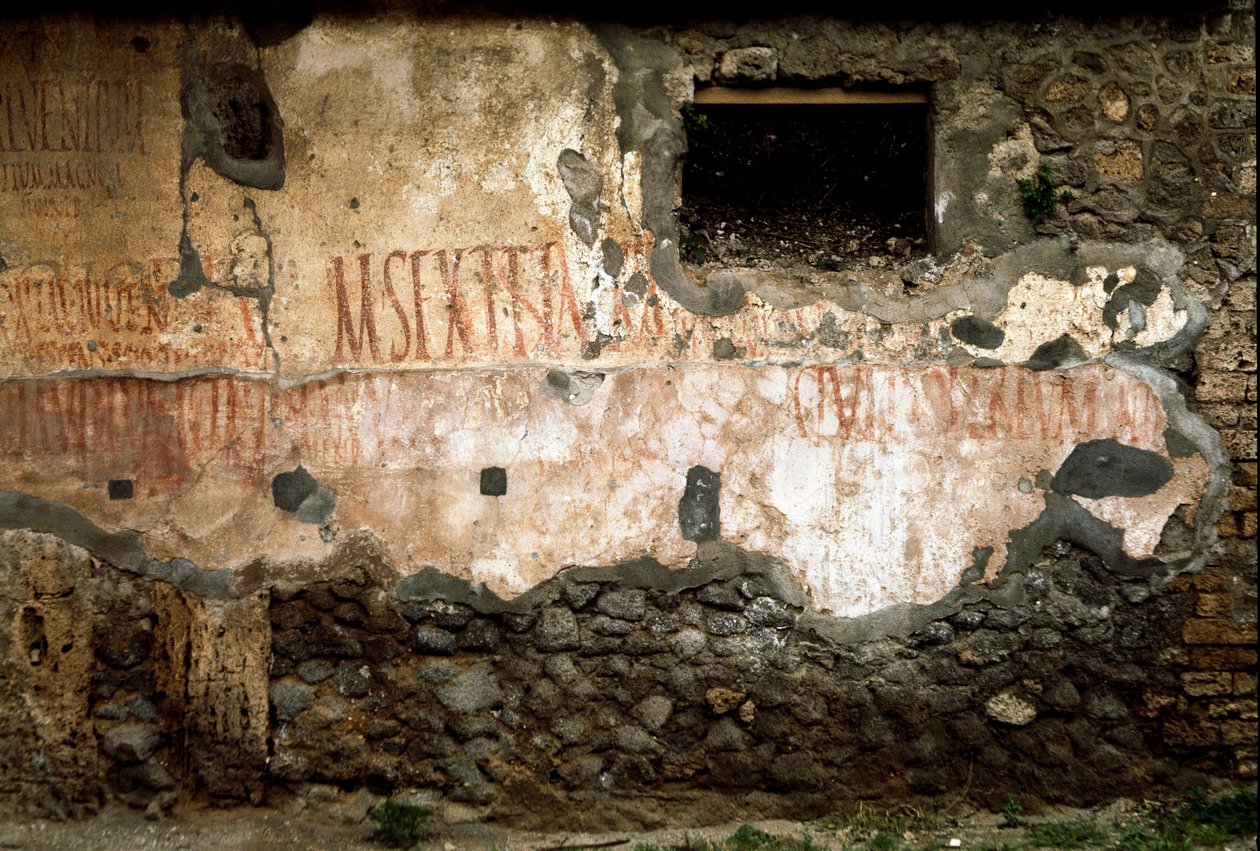 Roomalainen taide: vaalikirjoitus seinillä (graffiti) Via del 