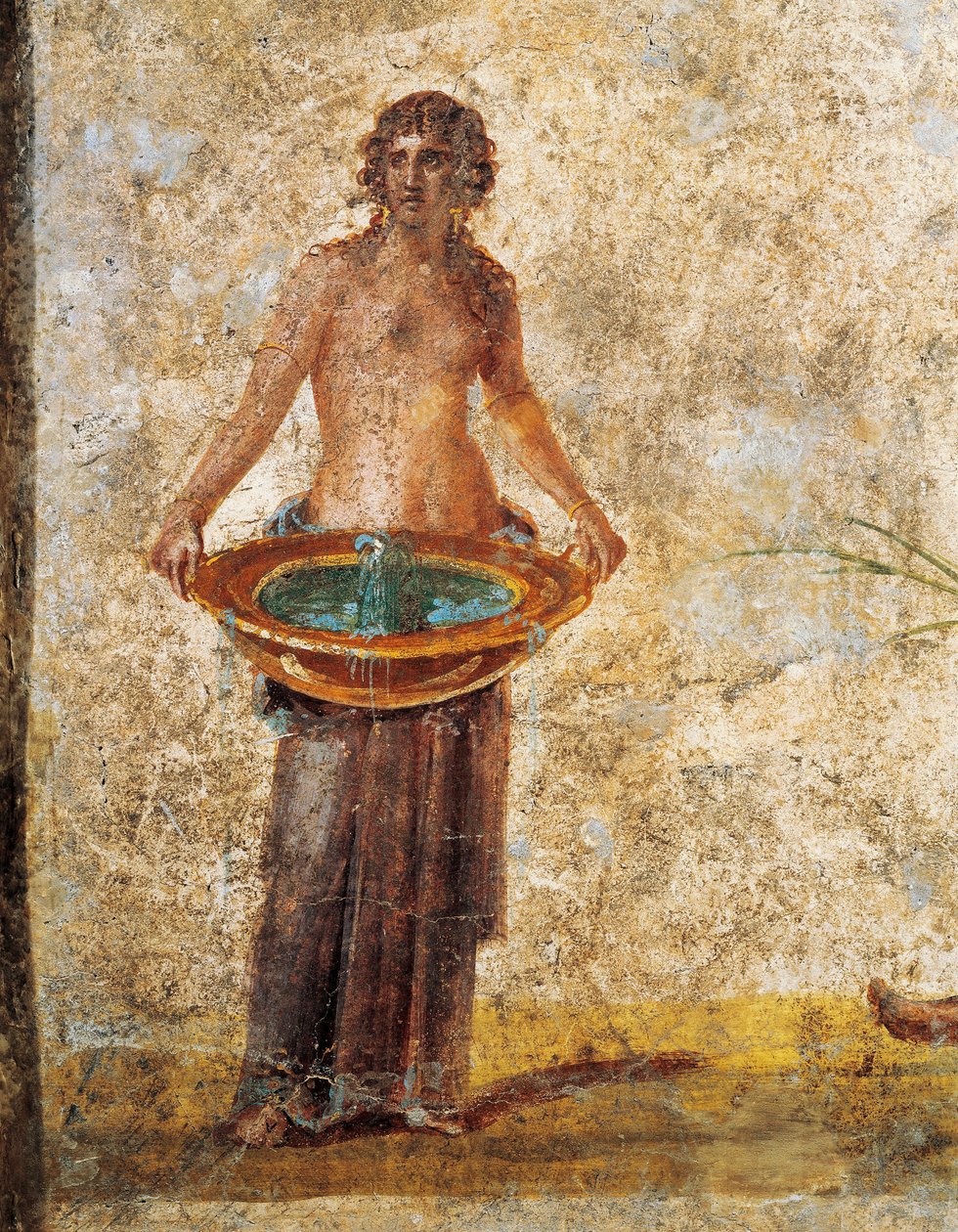 Roomalainen sivilisaatio - Nainen kantamassa vesiämpäriä Pompejista tekijältä Roman Roman