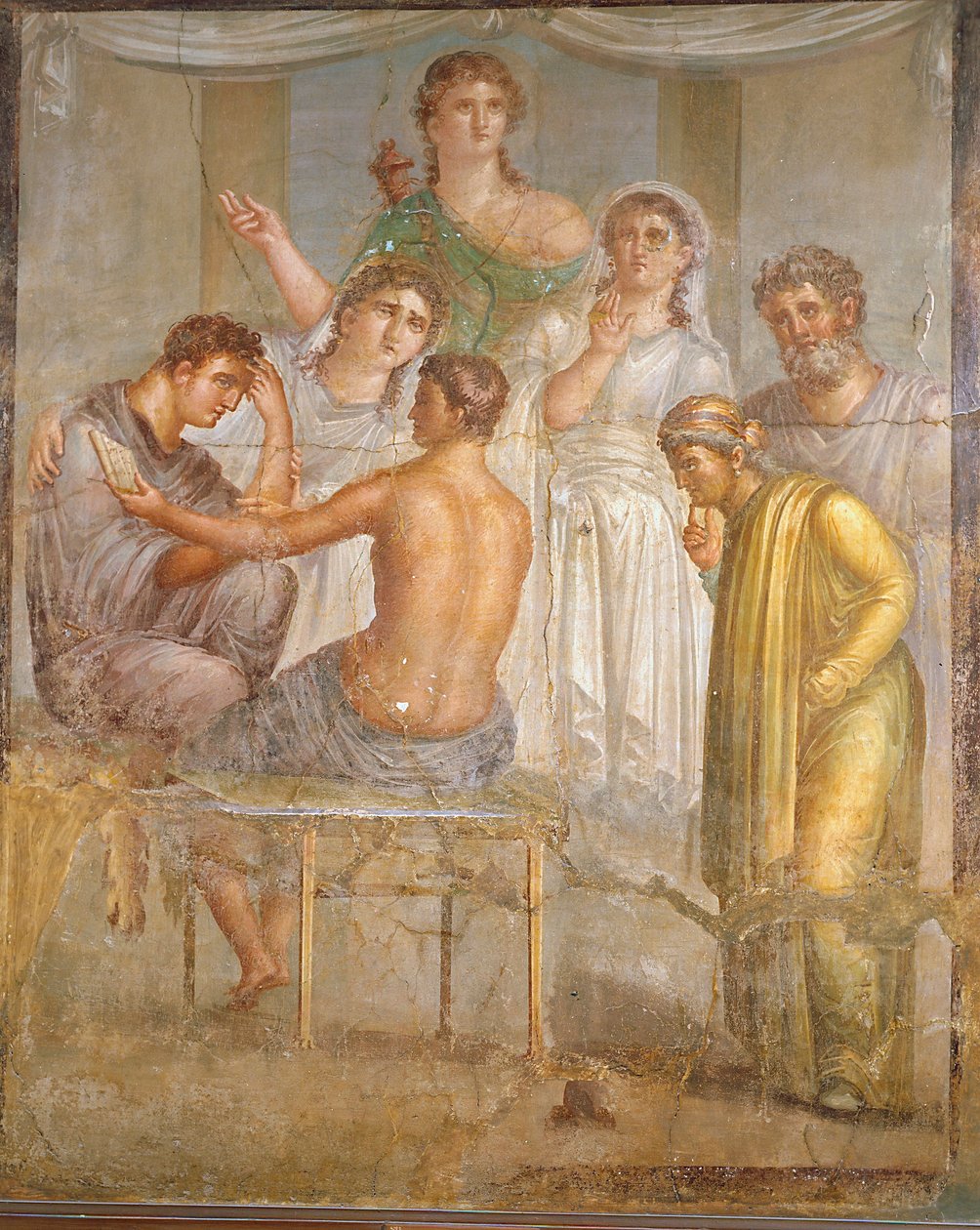 Rooman sivilisaatio. Admetus ja Alcestis, fresko Ercolanon basilikasta tekijältä Roman Roman