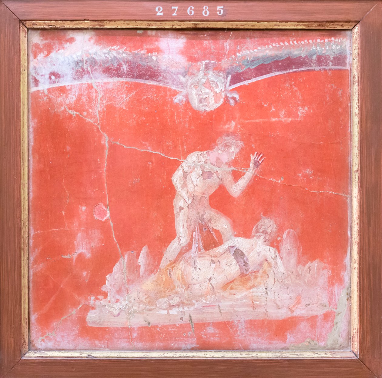 Satyyri ja nymfi, 50-79 jKr. (fresko) tekijältä Roman Roman